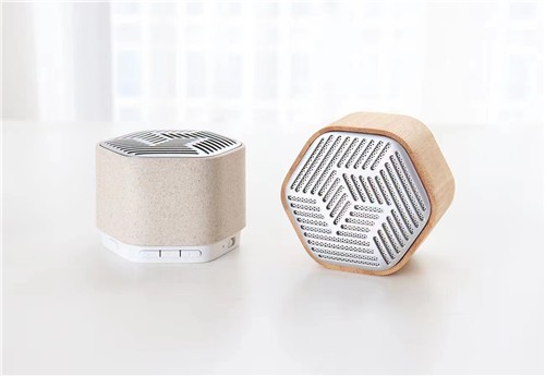 New Promotional Wireless Bluetooth Speaker Portable Speaker Wheat Straw Customized logo for Gifts