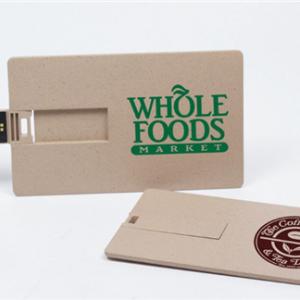 Sustainable USB Card Flash Drive Ecofriendly USB Memory Card Recycled Wheat Straw Material Customized logo for Promotion